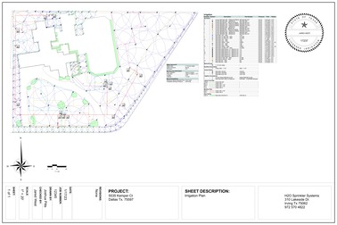 Residential irrigation plan for Kemper Court created in Pro Contractor Studio