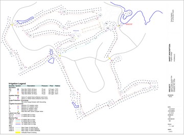 Golf course irrigation design created in Pro Contractor Studio