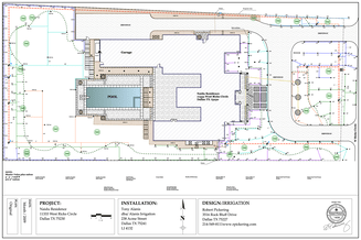 Residential landscape irrigation plan created in Pro Contractor Studio